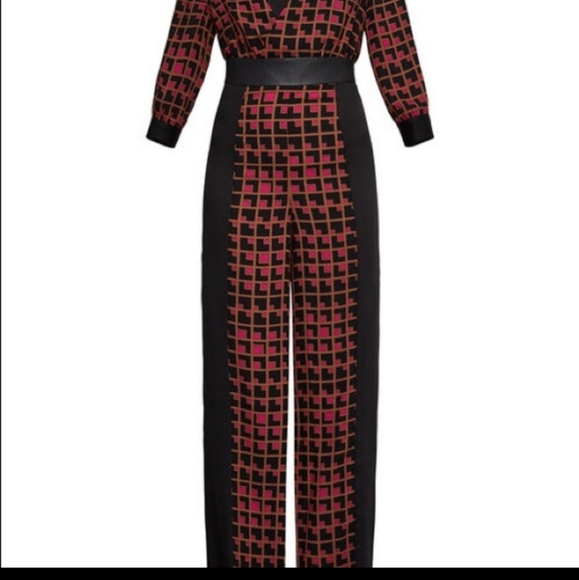 Bcbgmaxazria Geometric Wide- legged jumpsuit - Picture 2 of 16
